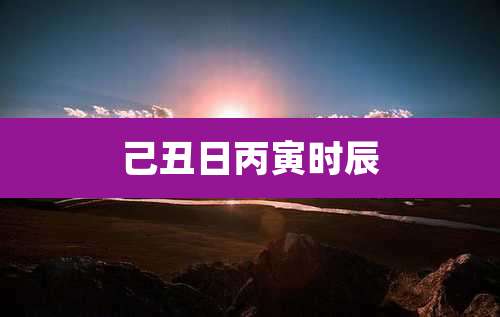 己丑日丙寅时辰