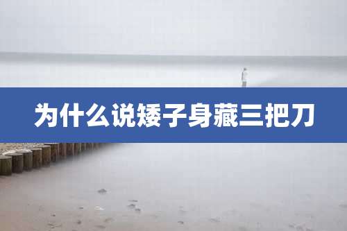 为什么说矮子身藏三把刀
