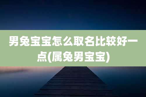 男兔宝宝怎么取名比较好一点(属兔男宝宝)