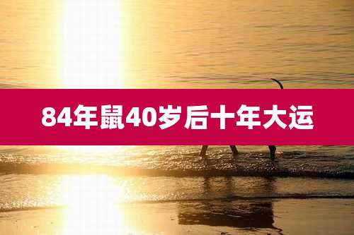 84年鼠40岁后十年大运