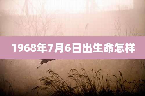 1968年7月6日出生命怎样