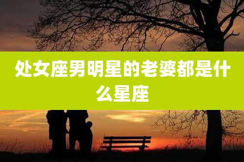 处女座男明星的老婆都是什么星座