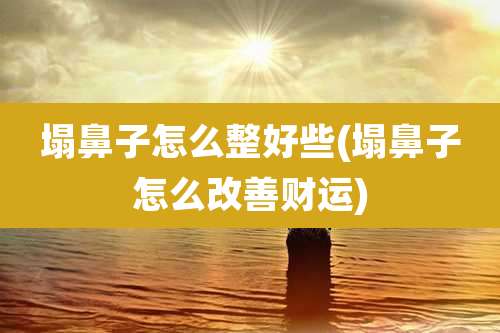 塌鼻子怎么整好些(塌鼻子怎么改善财运)