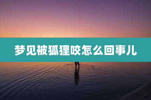 梦见被狐狸咬怎么回事儿