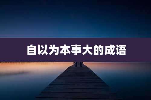 自以为本事大的成语