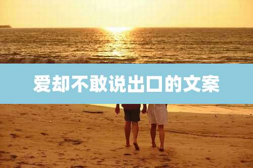 爱却不敢说出口的文案