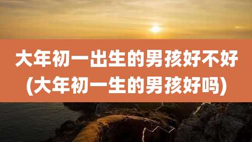 大年初一出生的男孩好不好(大年初一生的男孩好吗)