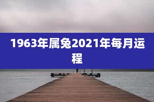 1963年属兔2021年每月运程