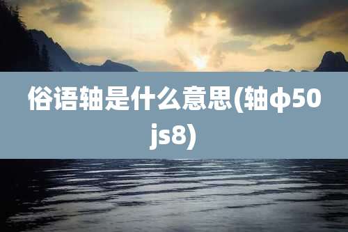 俗语轴是什么意思(轴φ50js8)