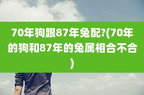 70年狗跟87年兔配?(70年的狗和87年的兔属相合不合)