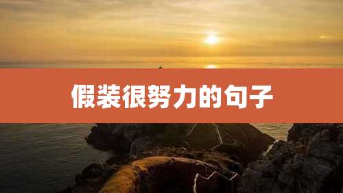 假装很努力的句子