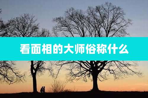 看面相的大师俗称什么