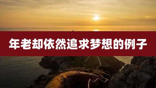 年老却依然追求梦想的例子