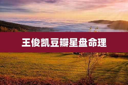 王俊凯豆瓣星盘命理