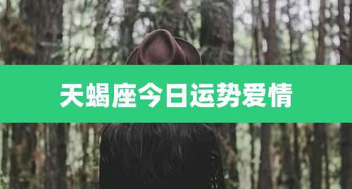 天蝎座今日运势爱情