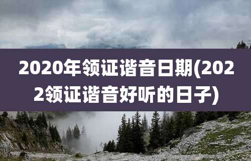 2020年领证谐音日期(2022领证谐音好听的日子)