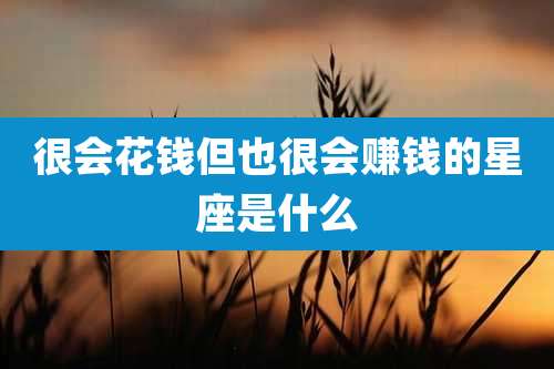 很会花钱但也很会赚钱的星座是什么