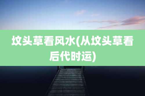坟头草看风水(从坟头草看后代时运)