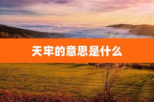 天牢的意思是什么