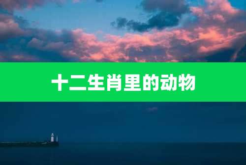 十二生肖里的动物