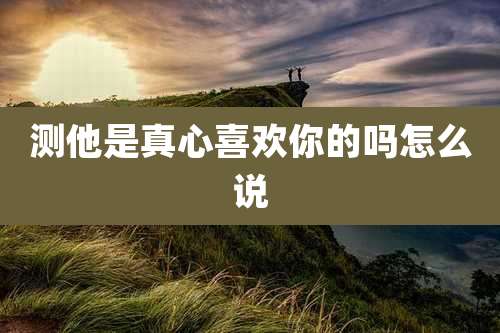 测他是真心喜欢你的吗怎么说