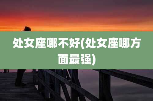 处女座哪不好(处女座哪方面最强)