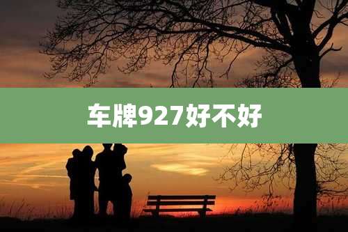 车牌927好不好