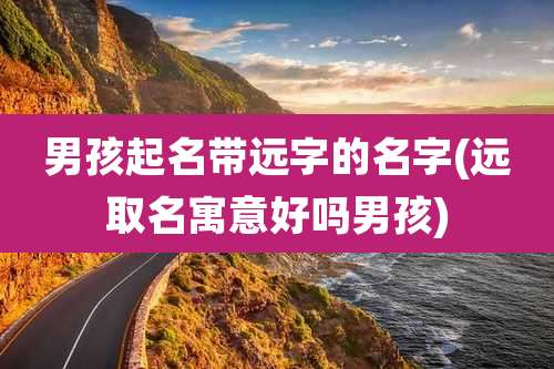 男孩起名带远字的名字(远取名寓意好吗男孩)