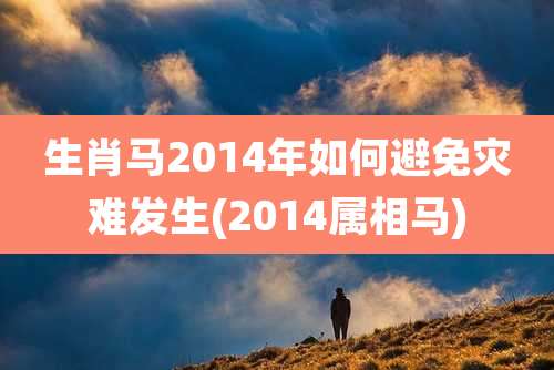 生肖马2014年如何避免灾难发生(2014属相马)