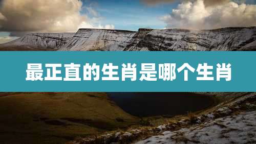 最正直的生肖是哪个生肖