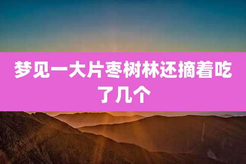 梦见一大片枣树林还摘着吃了几个