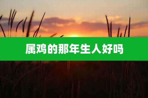 属鸡的那年生人好吗