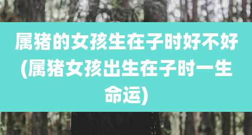 属猪的女孩生在子时好不好(属猪女孩出生在子时一生命运)
