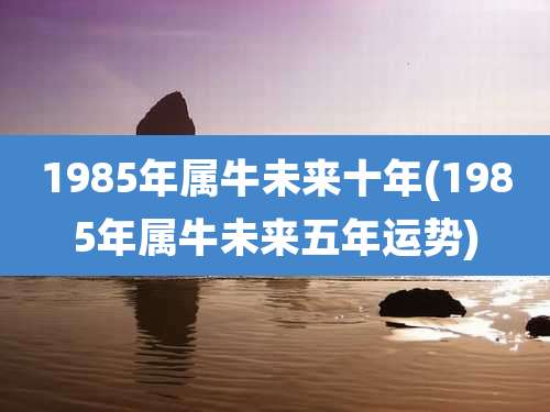 1985年属牛未来十年(1985年属牛未来五年运势)