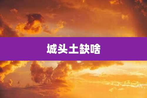 城头土缺啥