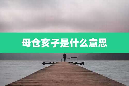母仓亥子是什么意思