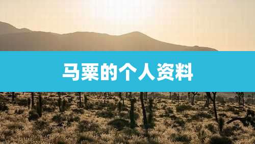 马粟的个人资料