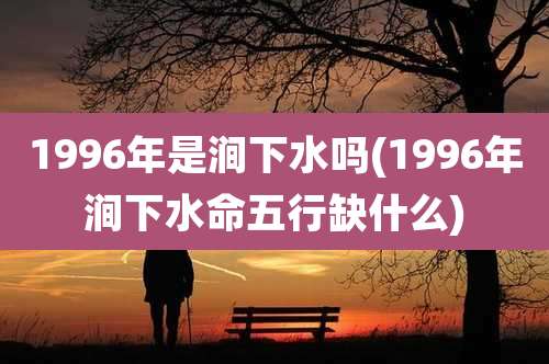 1996年是涧下水吗(1996年涧下水命五行缺什么)