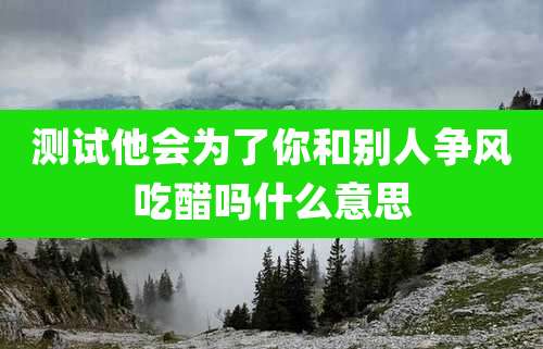 测试他会为了你和别人争风吃醋吗什么意思