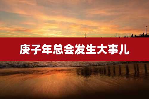 庚子年总会发生大事儿