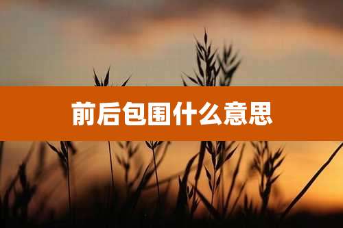 前后包围什么意思
