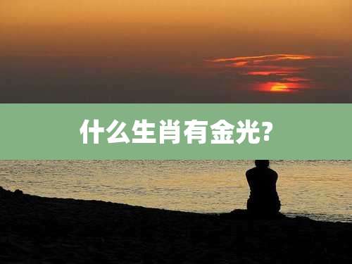 什么生肖有金光?