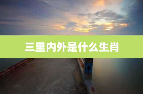 三里内外是什么生肖
