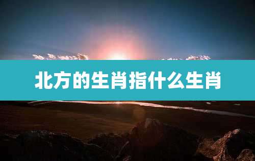北方的生肖指什么生肖