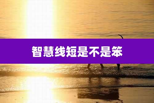 智慧线短是不是笨