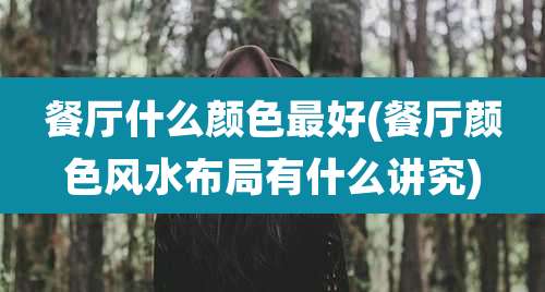 餐厅什么颜色最好(餐厅颜色风水布局有什么讲究)