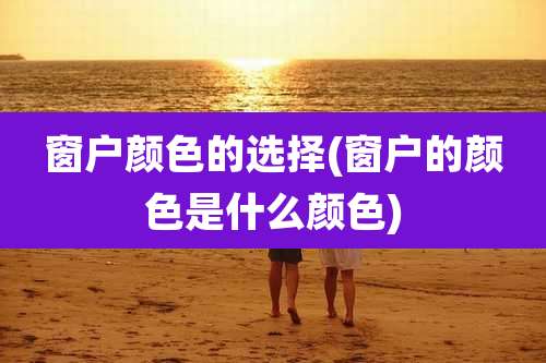 窗户颜色的选择(窗户的颜色是什么颜色)