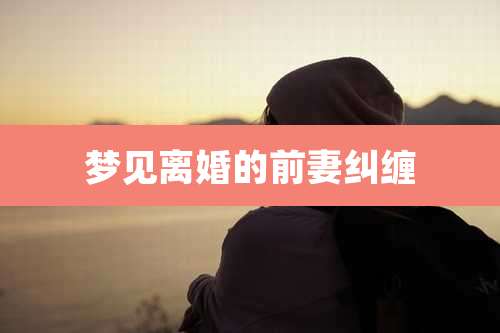 梦见离婚的前妻纠缠