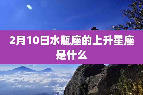 2月10日水瓶座的上升星座是什么