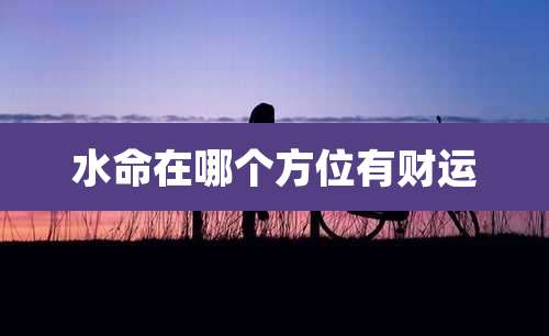 水命在哪个方位有财运